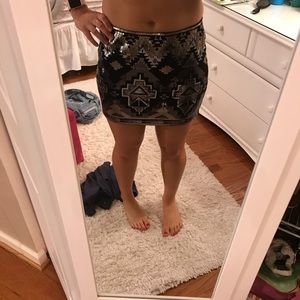 Express sequined skirt